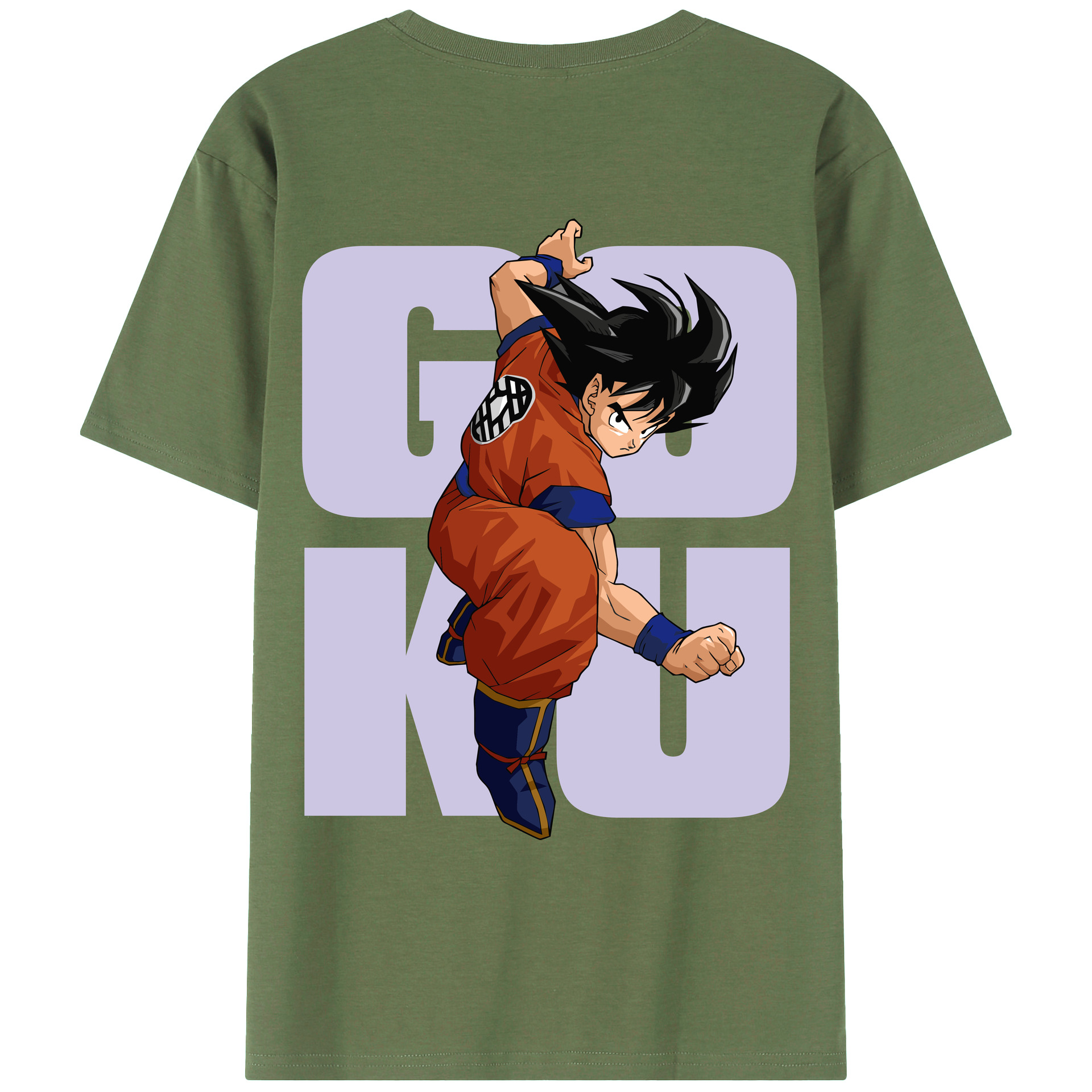 （画像用） ドラゴンボール 孫悟空（そん ごくう）Son Goku カカロット DRAGON BALL Kakarotto 綿100％ メンズ半袖Tシャツ（バックプリント） 通気性